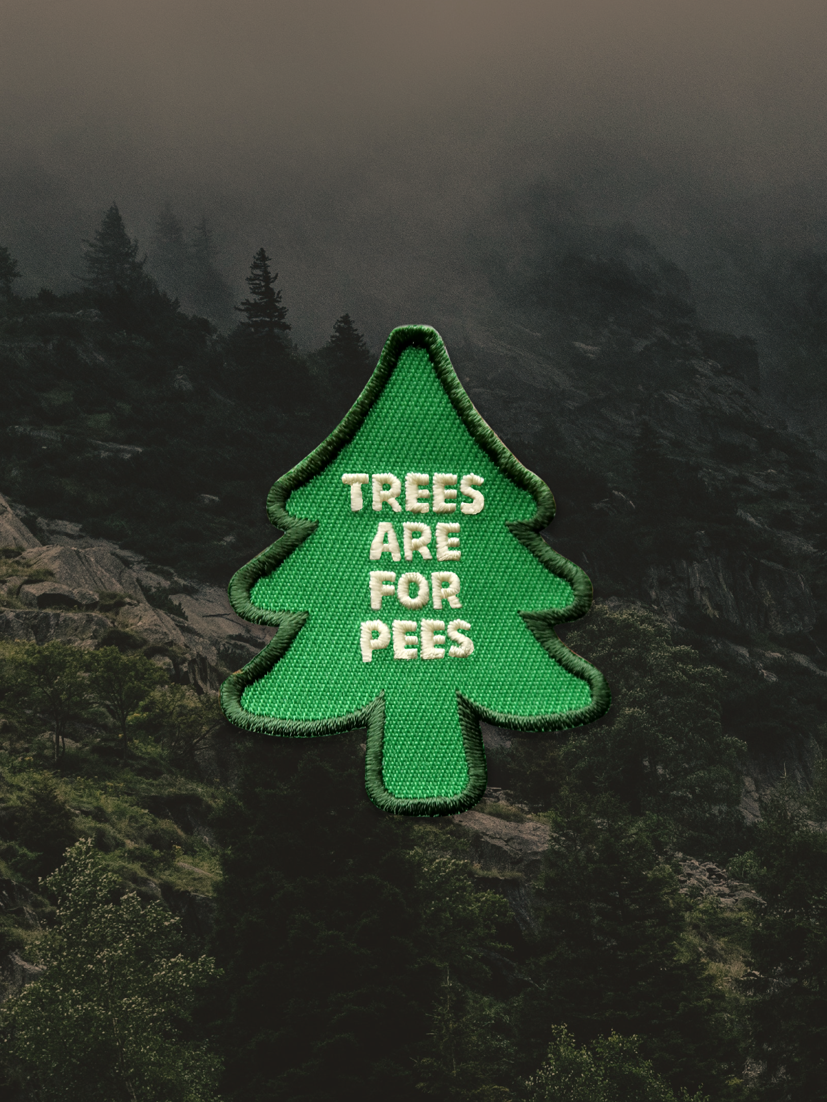 Trees are for Pees Iron-on Patch