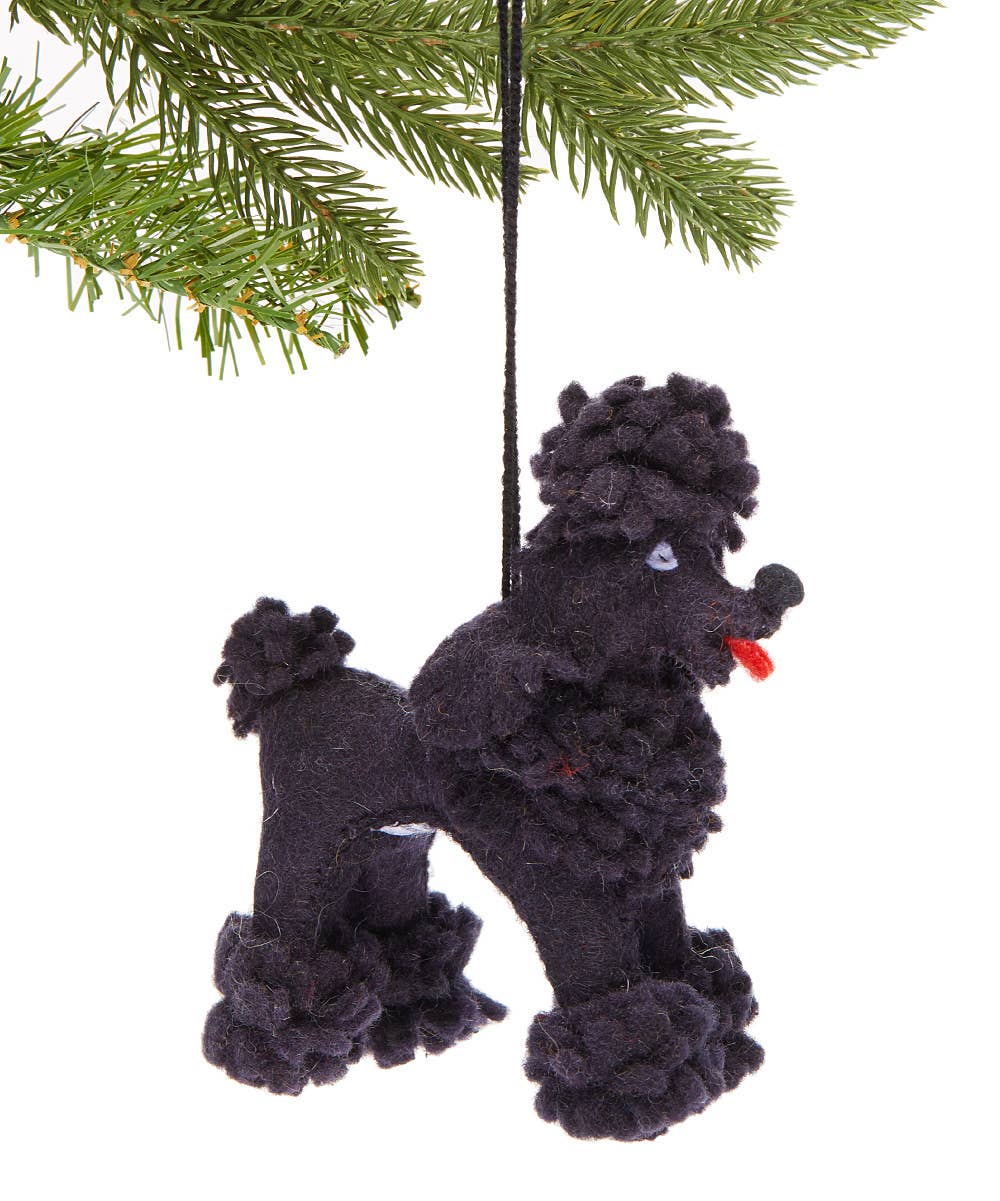 Black Poodle Ornament