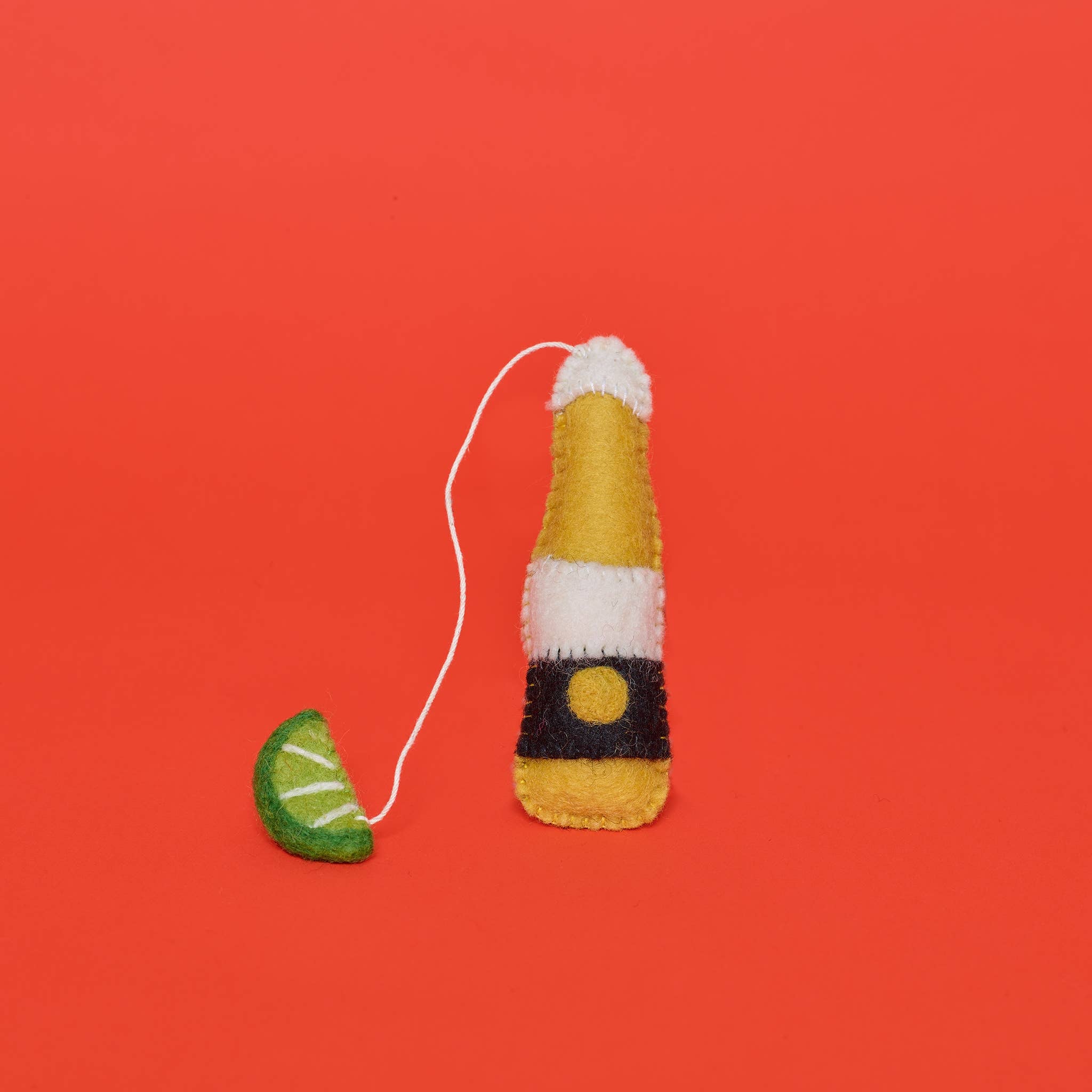 Wool Beer & Lime Cat Toy