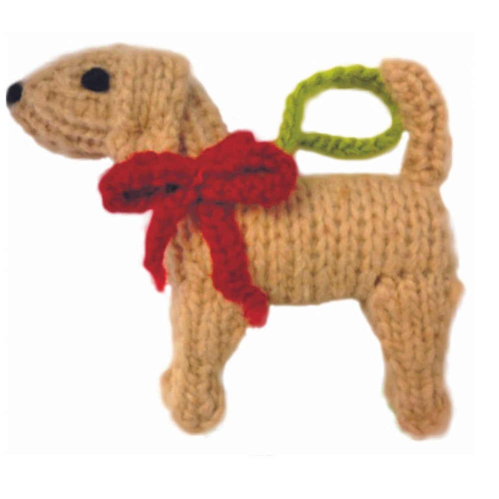 Hand Knit Dog Ornament