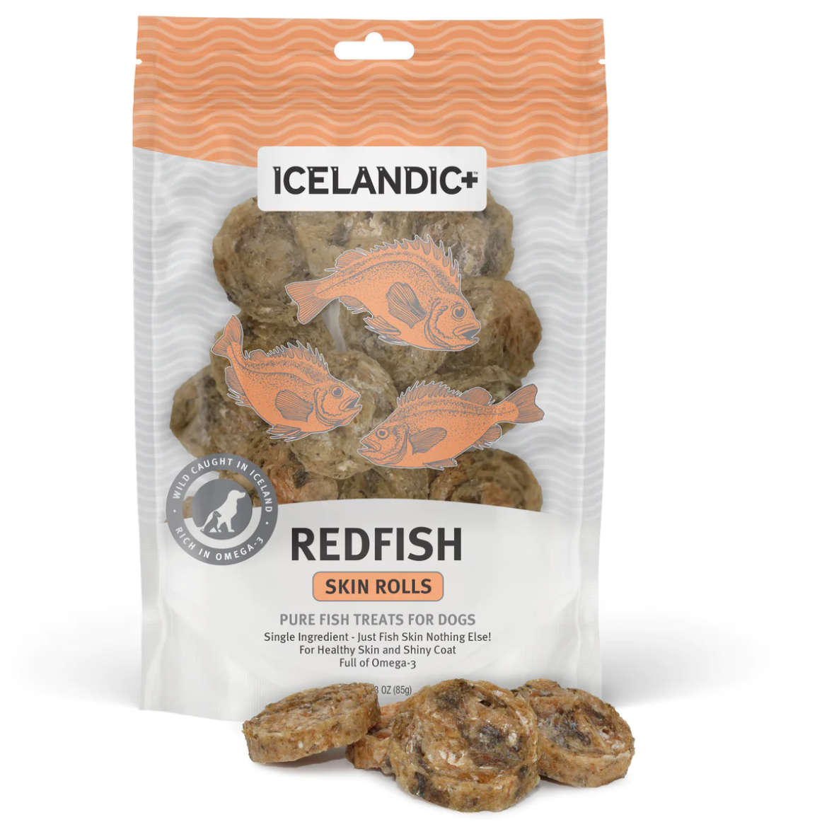 Redfish Skin Rolls Dog Treats