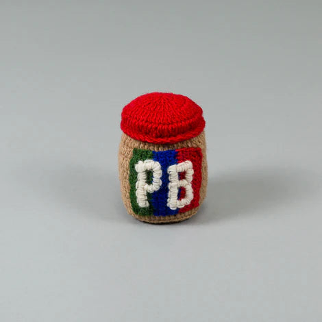 Hand Knit Peanut Butter Dog Toy