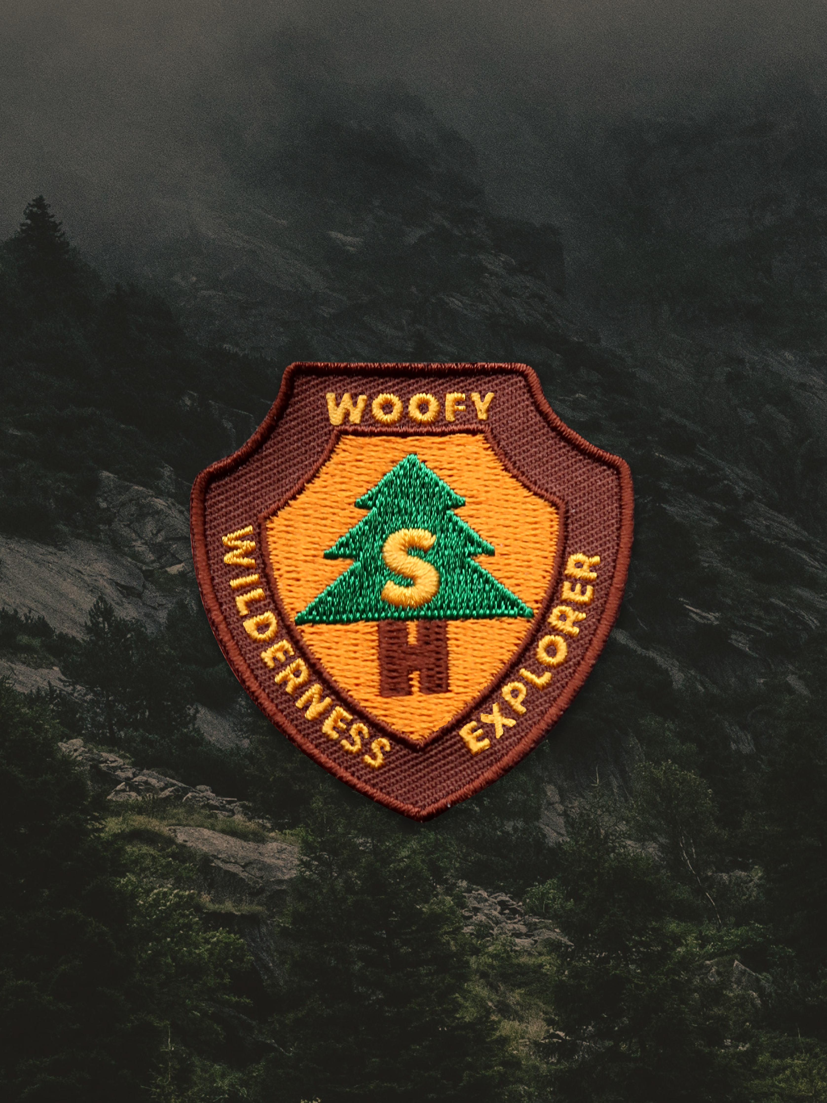 Woofy Wilderness Explorer Iron-on Patch