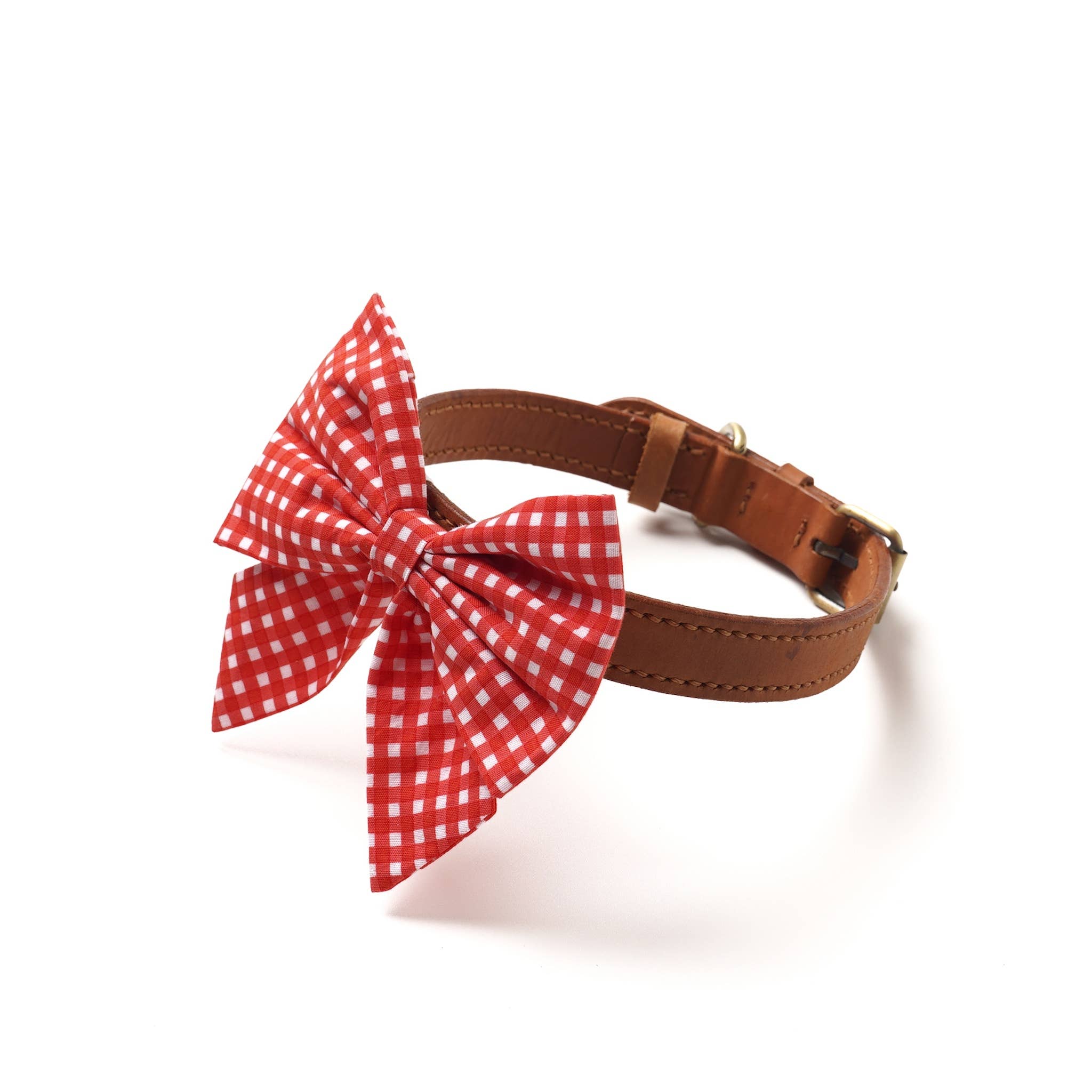 Red Gingham Sailor Bow