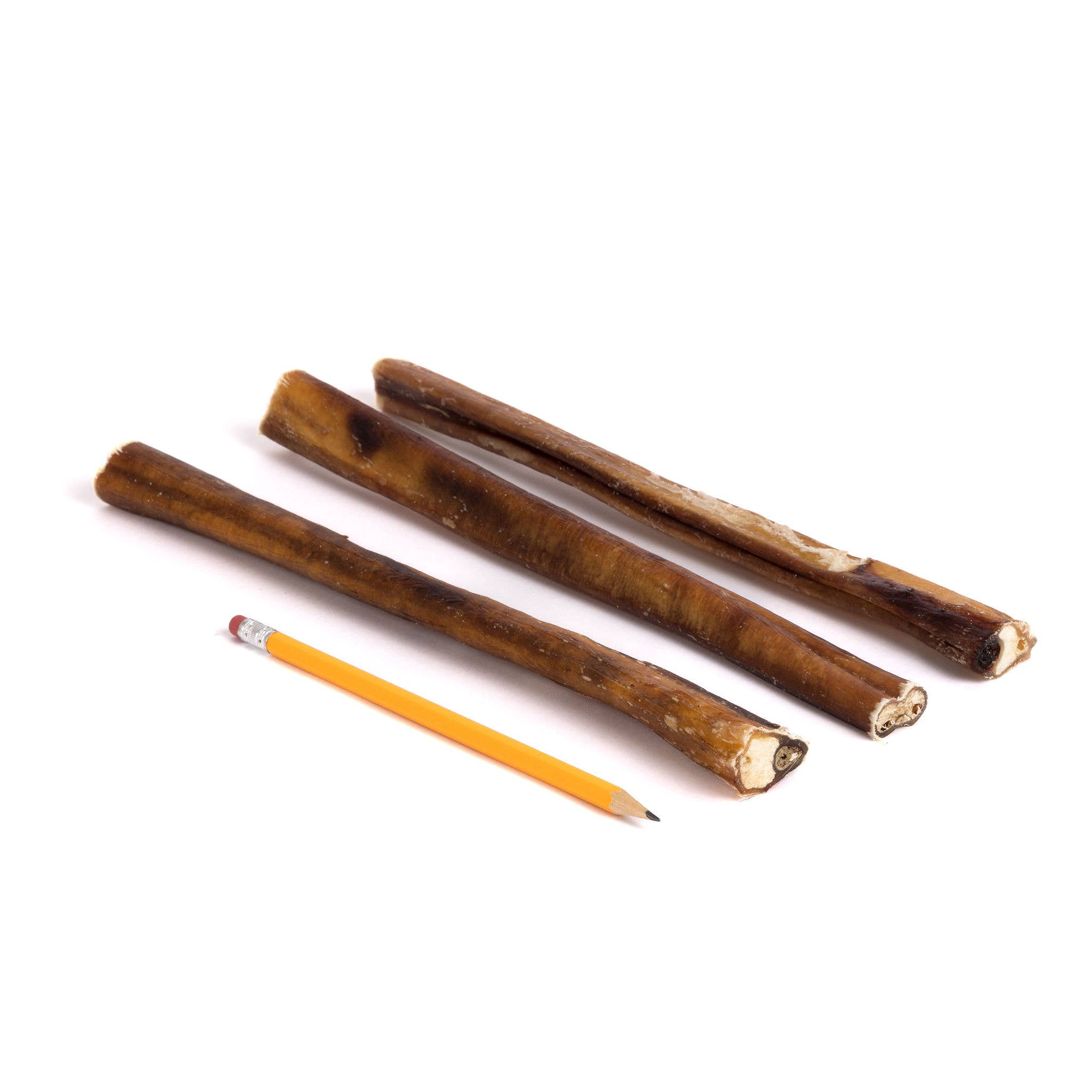 Straight Bully Sticks - 12" Thick - Very Low Odor