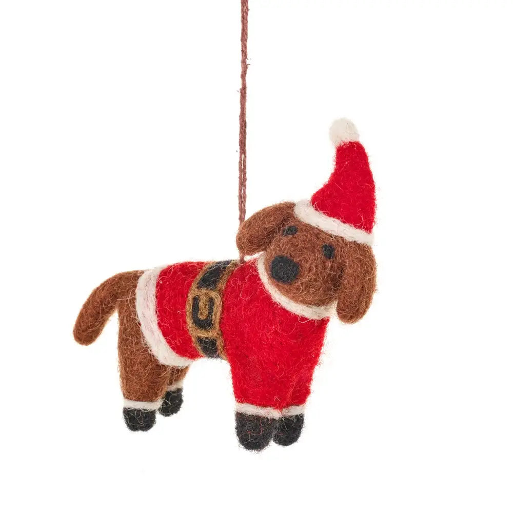 Buddy the Festive Dog Ornament