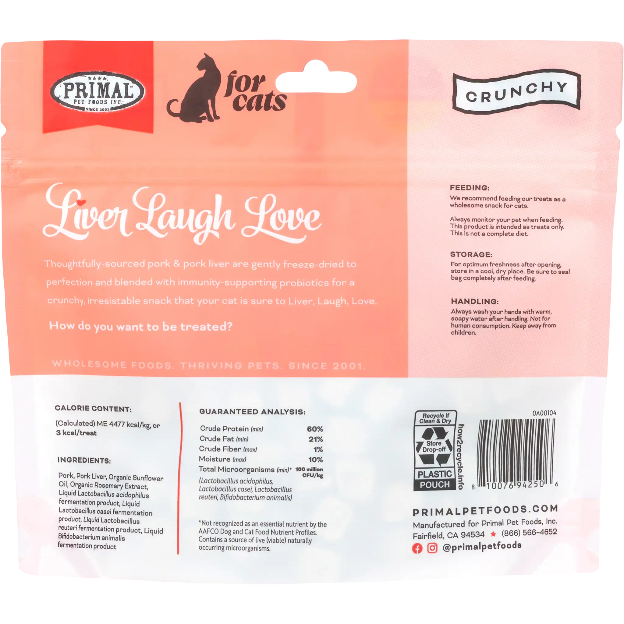 Liver, Laugh, Love Pork Cat Treats