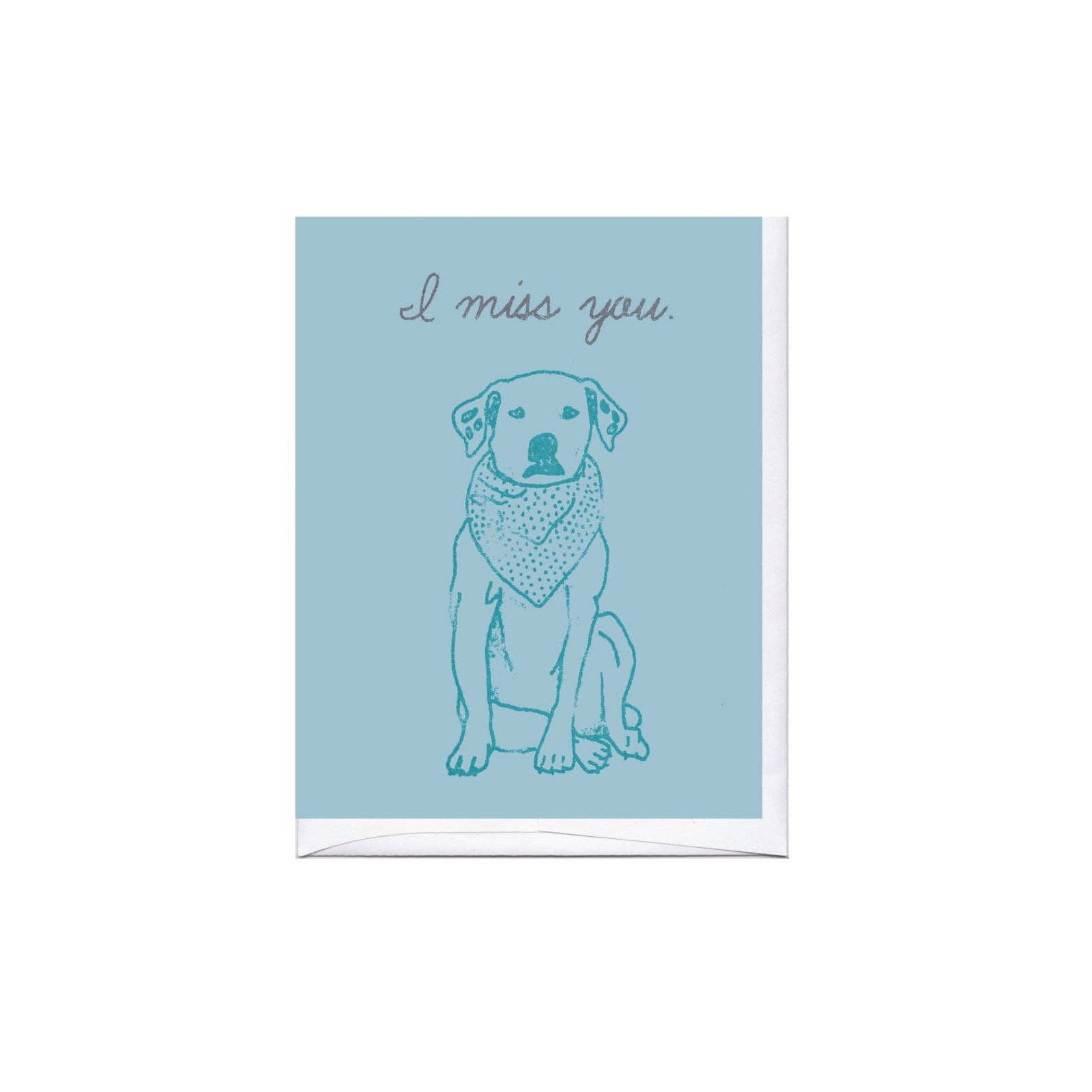 Miss You Dog Greeting Card