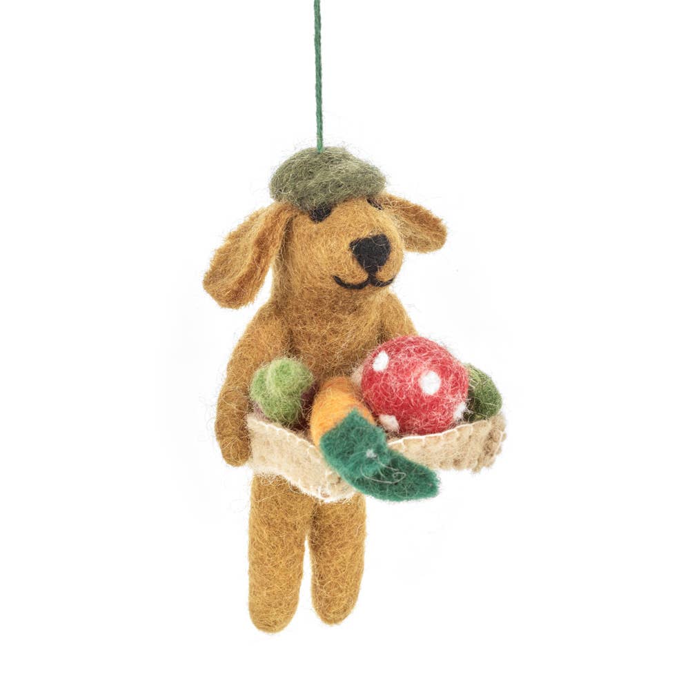 Gardening Dog Ornament