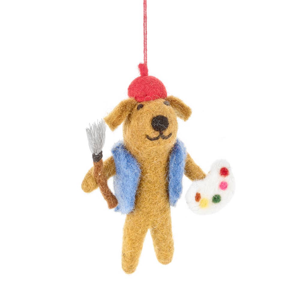 Painting Pooch Ornament