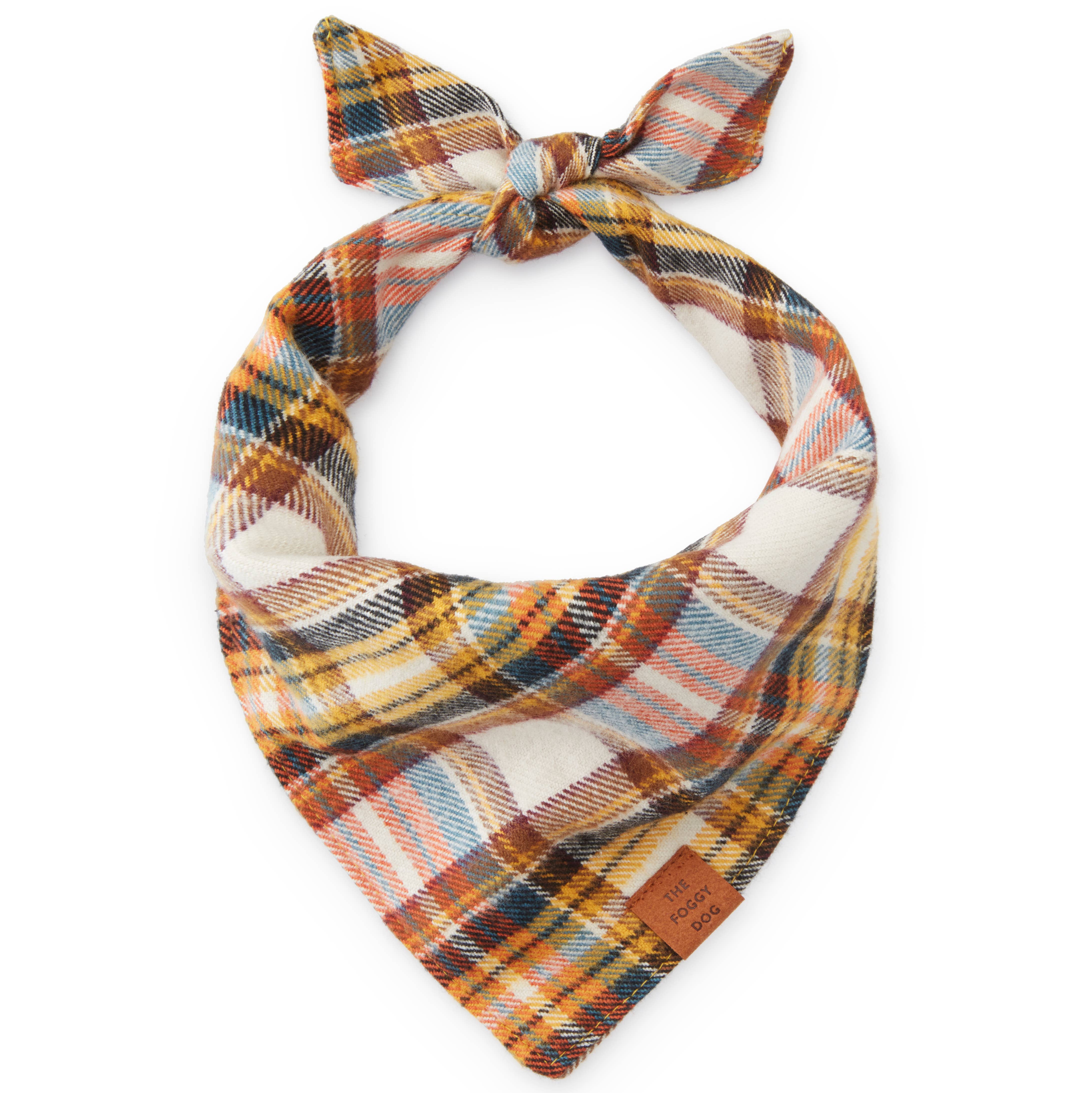 Cornucopia Plaid Flannel Dog Bandana