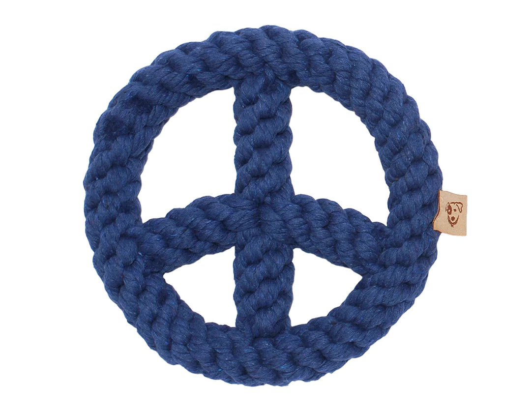 Peace Sign Rope Dog Toy