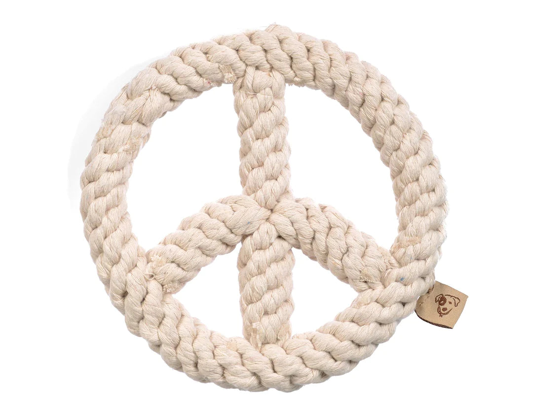 Peace Sign Rope Dog Toy